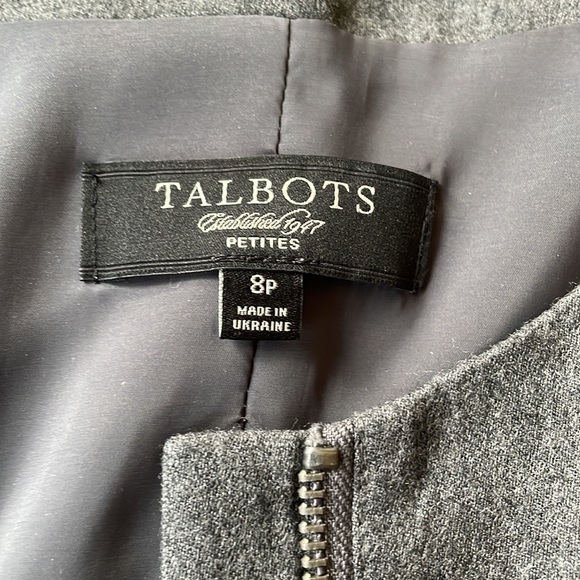 Talbots Petites zip up blazer - size 8p - Picture 3 of 6